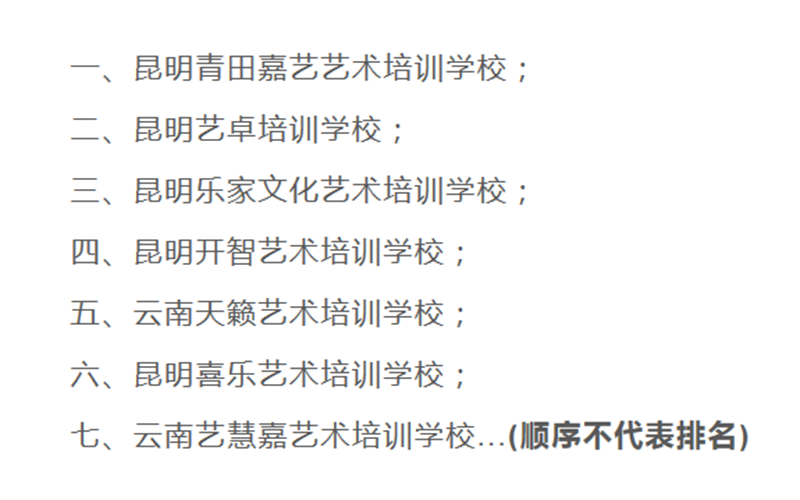 昆明书法艺考培训学校有哪些？