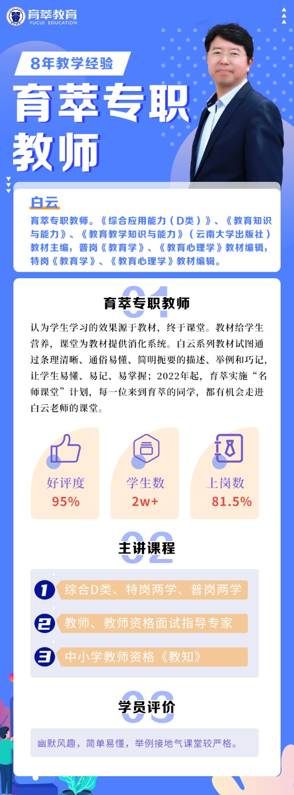 2023年育萃教育大理特岗教师笔试课程4月29日开课