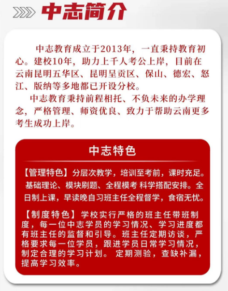 中志教育2024年云南口碑评价高的公务员培训班