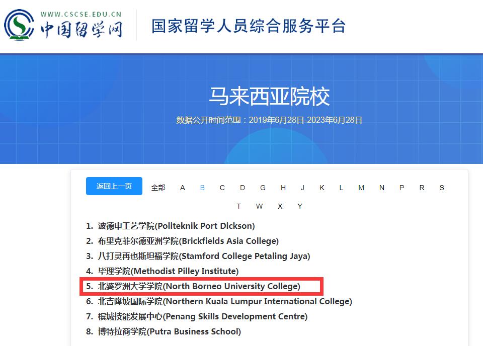 马来西亚北婆罗洲大学学院硕士班