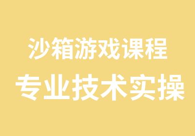 沙箱游戏课程专业技术实操班