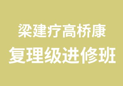 梁建疗高桥康复理级进修班