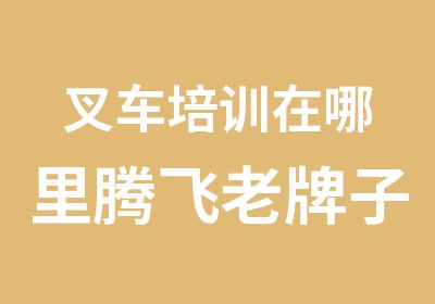 叉车培训在哪里腾飞老牌子培训欢迎