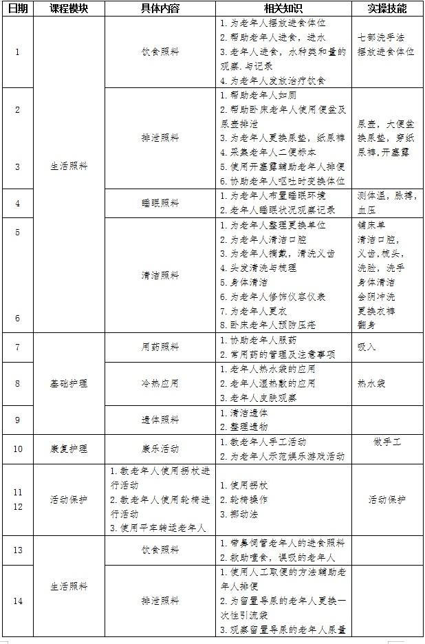 长春养老护理