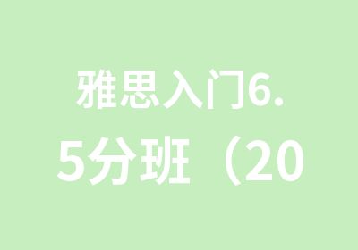 雅思入门6.5分班（20-25人）