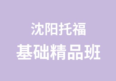 沈阳托福基础精品班