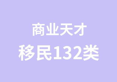 商业天才移民132类