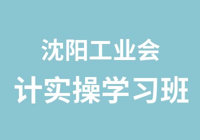 沈阳工业会计实操学习班