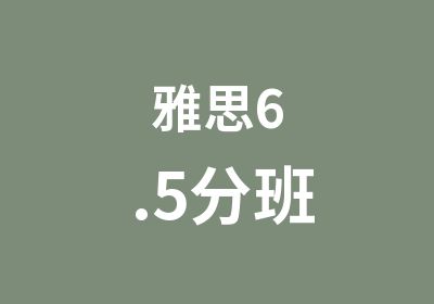 雅思6.5分班