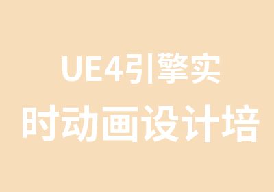 UE4引擎实时动画设计培训班