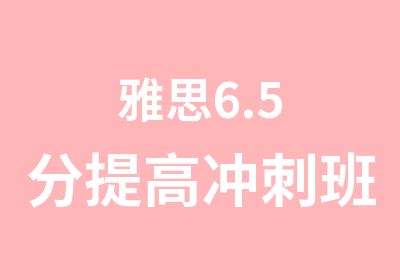 雅思6.5分提高冲刺班