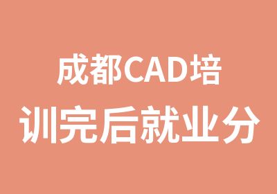 成都CAD培训完后就业分配好学校