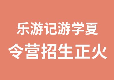 乐游记游学夏令营招生正火热进行中