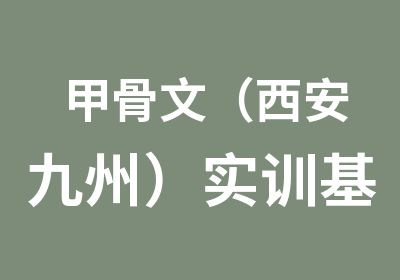 甲骨文（西安九州）实训基地