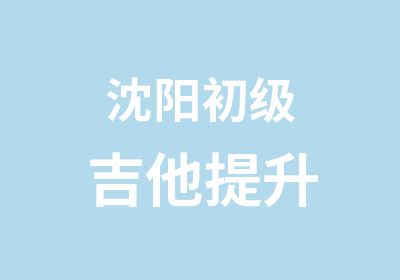 沈阳初级吉他提升