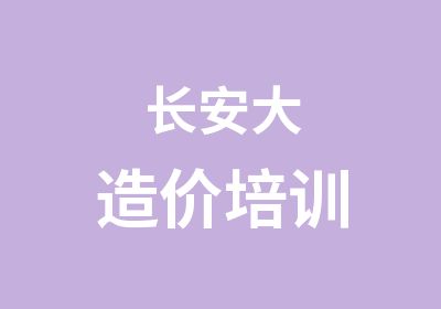 长安大造价培训