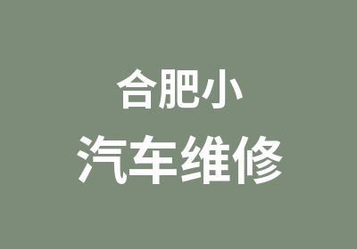 合肥小汽车维修