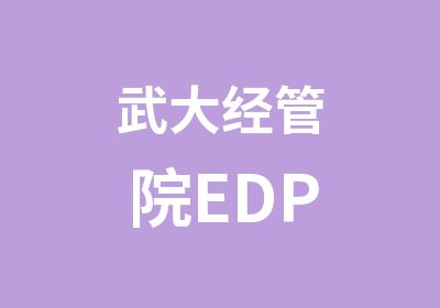 武大经管院EDP