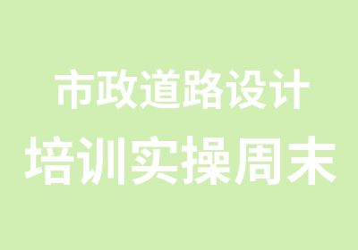 市政道路设计培训实操周末班