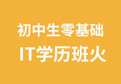 初中生零基础IT学历班火热招生