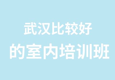 武汉比较好的室内培训班