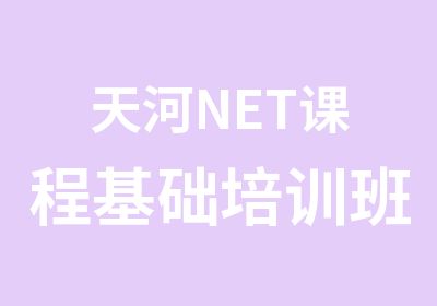 天河NET课程基础培训班