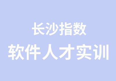 长沙指数软件人才实训