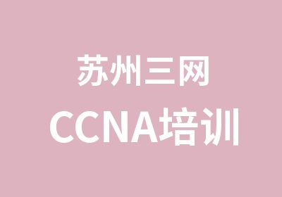 苏州三网CCNA培训