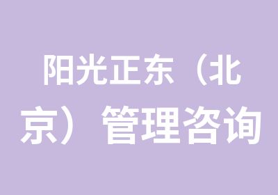 阳光正东（北京）管理咨询有限公司