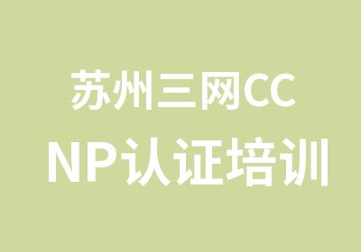 苏州三网CCNP认证培训