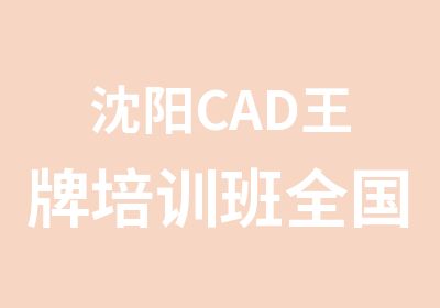 沈阳CAD培训班全国招生