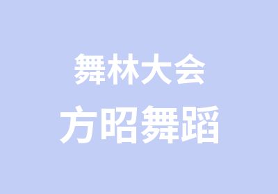 舞林大会方昭舞蹈