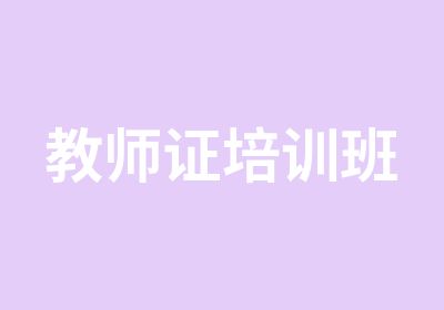 教师证培训班