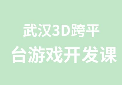 武汉3D跨平台游戏开发课程