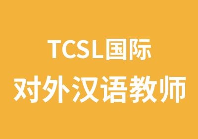 TCSL国际对外汉语教师资格证班级