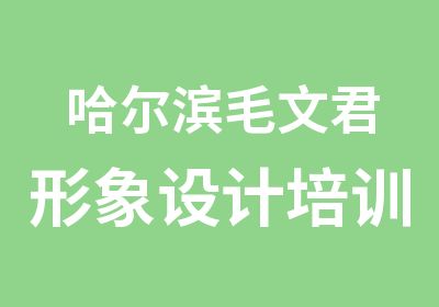 哈尔滨毛文君形象设计培训