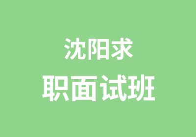 沈阳求职面试班