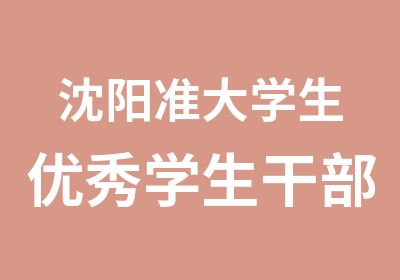 沈阳准大学生学生干部