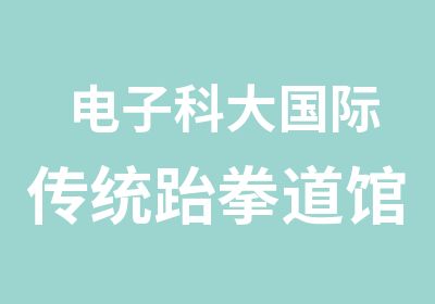 电子科大国际传统跆拳道馆