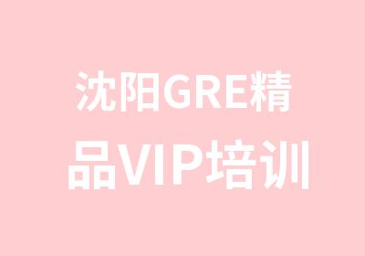 沈阳GRE精品VIP培训