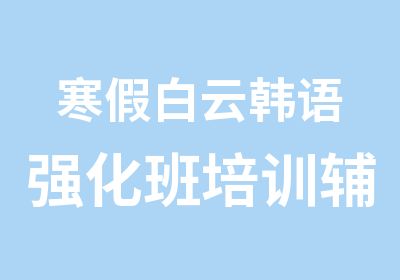 寒假白云韩语强化班培训辅导