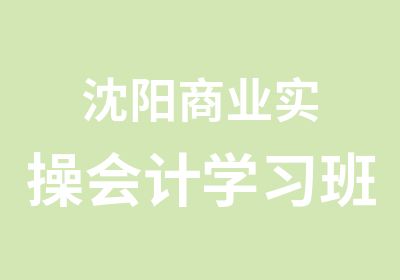 沈阳商业实操会计学习班