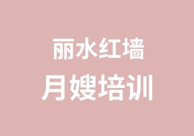 丽水红墙月嫂培训