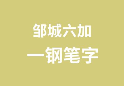 邹城六加一钢笔字