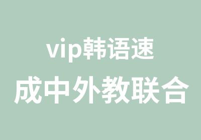 vip韩语速成中外教联合授课