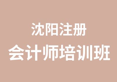 沈阳注册会计师培训班