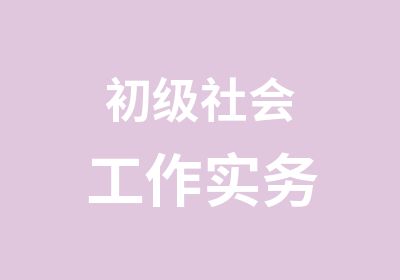 初级社会工作实务