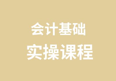 会计基础实操课程