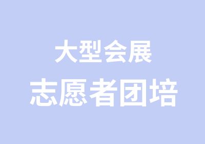 大型会展志愿者团培