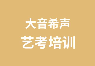 大音希声艺考培训